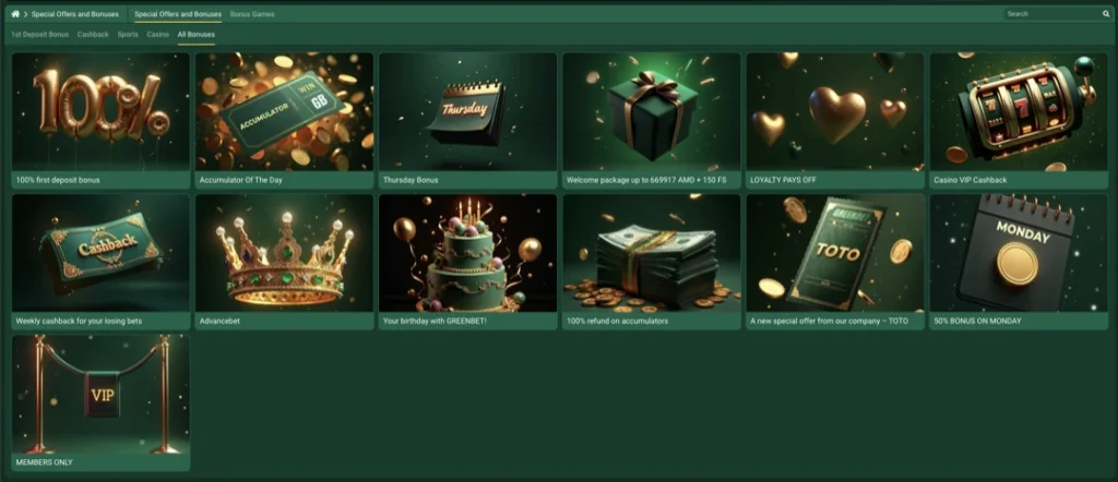 GreenBet Welcome Bonus & Promotional Offers